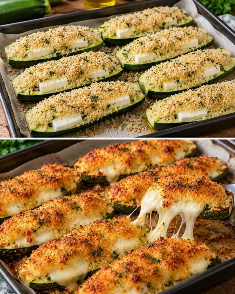 Zucchine Impanate Ripiene di Mozzarella Filante