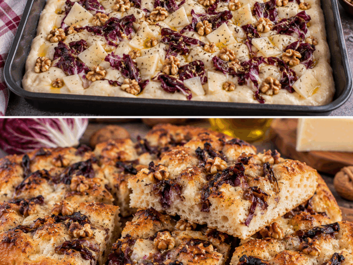 Focaccia Rustica con Radicchio, Asiago e Noci – Veneto