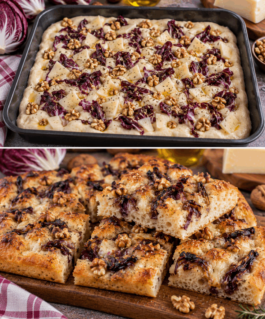Focaccia Rustica con Radicchio, Asiago e Noci – Veneto