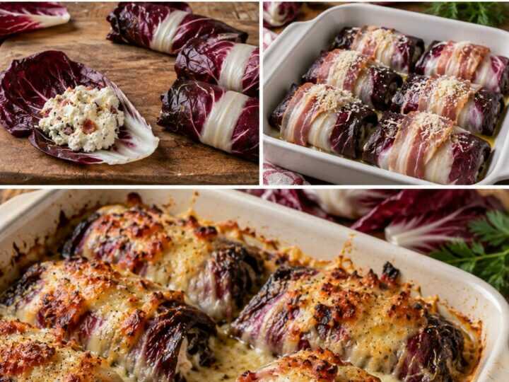 Involtini di Radicchio con Ricotta, Asiago e Pancetta Croccante – Veneto