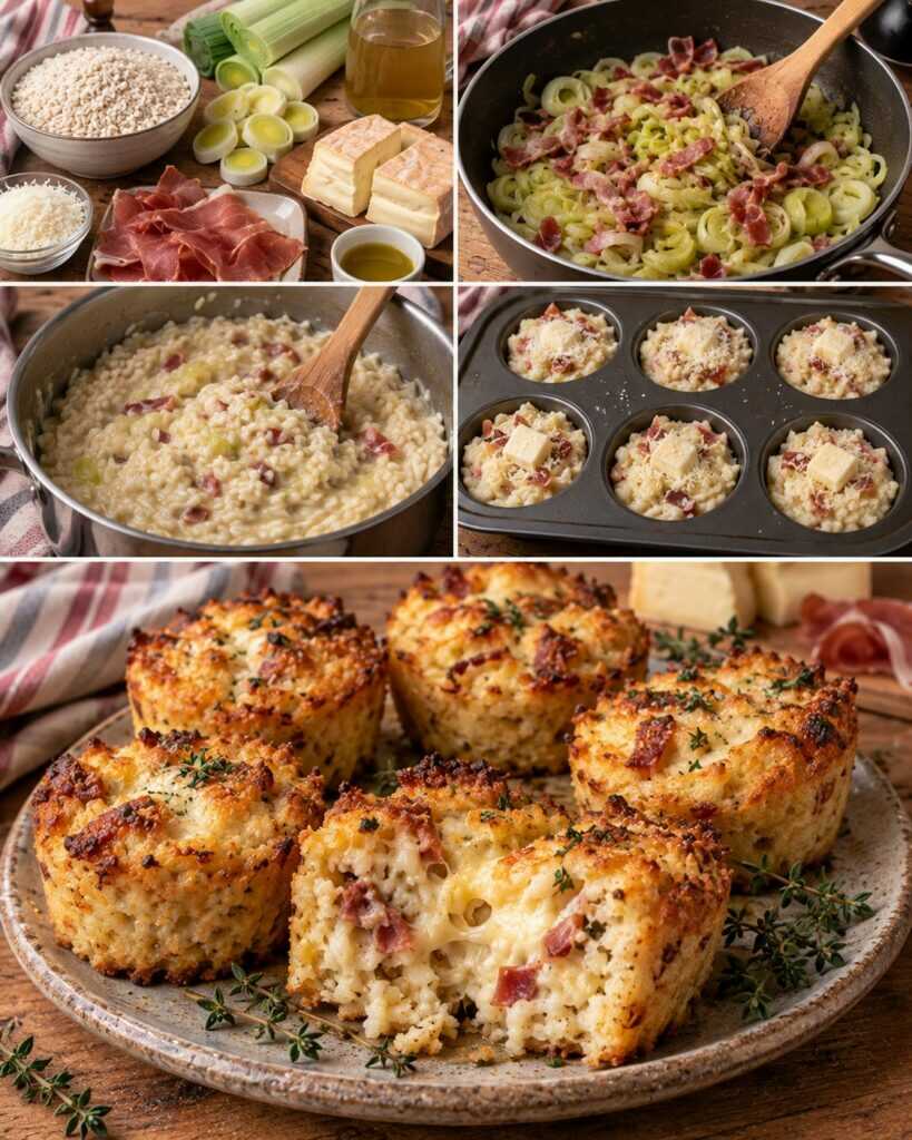 Tortini di Riso con Porri, Taleggio e Speck – Trentino-Alto Adige