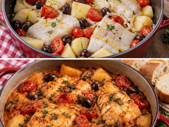 Baccalà in Umido con Pomodorini, Olive e Patate – Basilicata