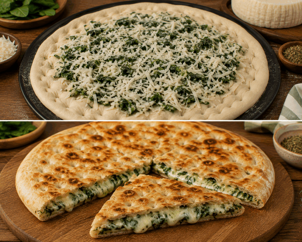 Torta al Testo Farcita con Erbe e Pecorino – Umbria