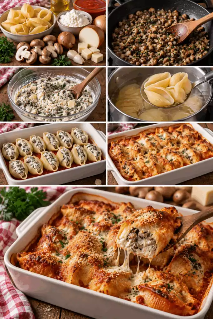 Lumaconi al Forno Ripieni di Ricotta, Funghi e Provola Affumicata – Campania