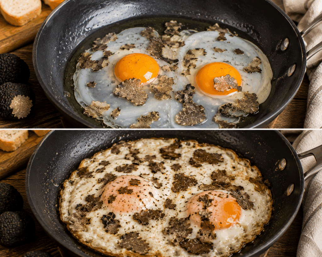 Uova al Tegamino con Tartufo Nero di Norcia – Umbria