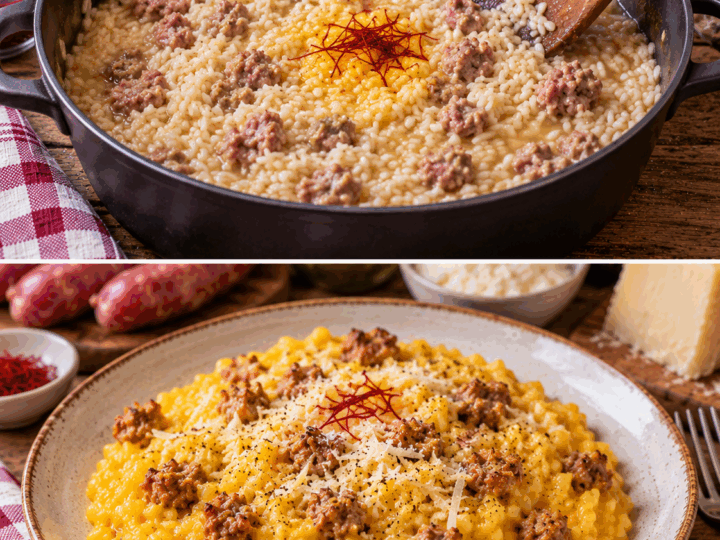 Risotto allo Zafferano con Salsiccia e Pecorino – Abruzzo