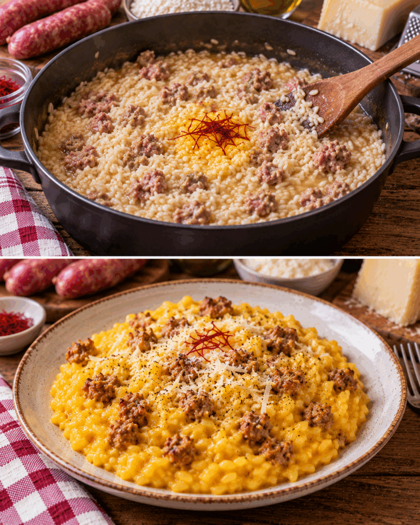 Risotto allo Zafferano con Salsiccia e Pecorino – Abruzzo