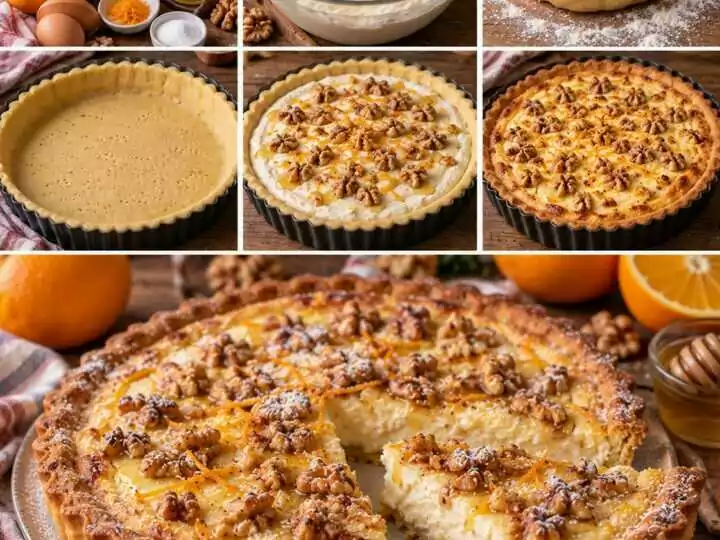 Crostata di Ricotta al Miele con Noci e Scorza d’Arancia – Sardegna