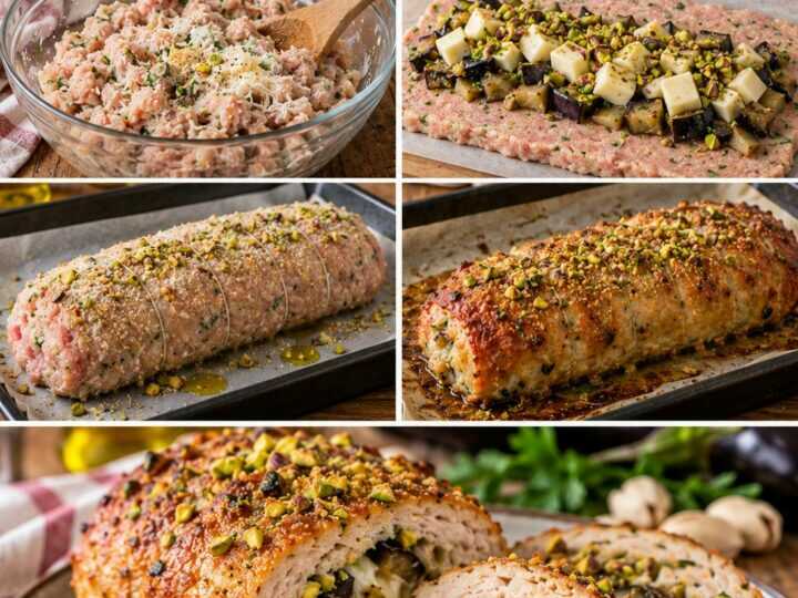 Polpettone di Tacchino con Melanzane, Provola e Pistacchi – Sicilia