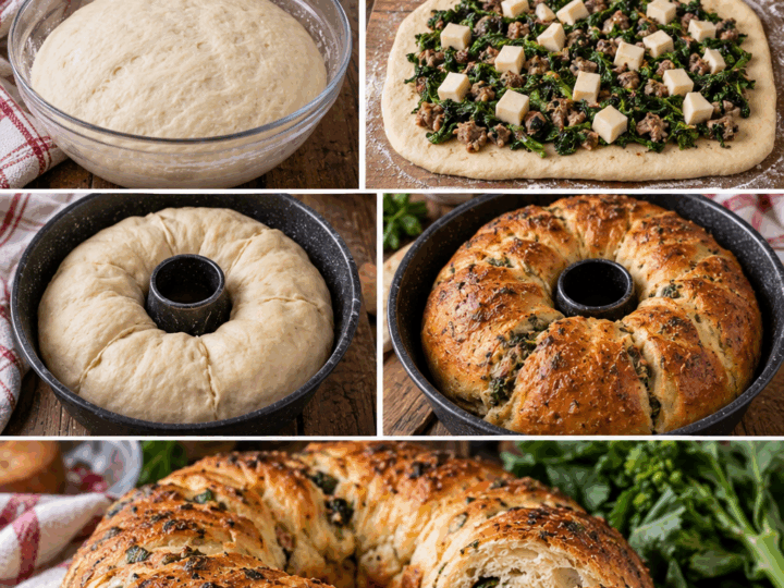 Ciambella Lievitata Salata con Salsiccia, Provola e Friarielli – Campania