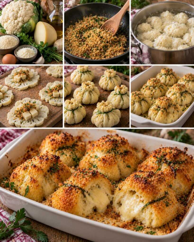 Fagottini di Cavolfiore con Caciocavallo e Mollica Aromatica – Sicilia
