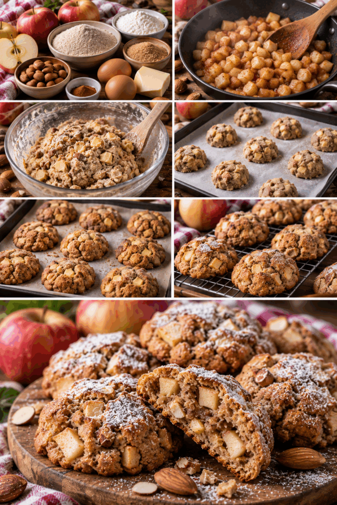 Biscotti Rustici alle Mele con Farina di Castagne e Mandorle – Toscana