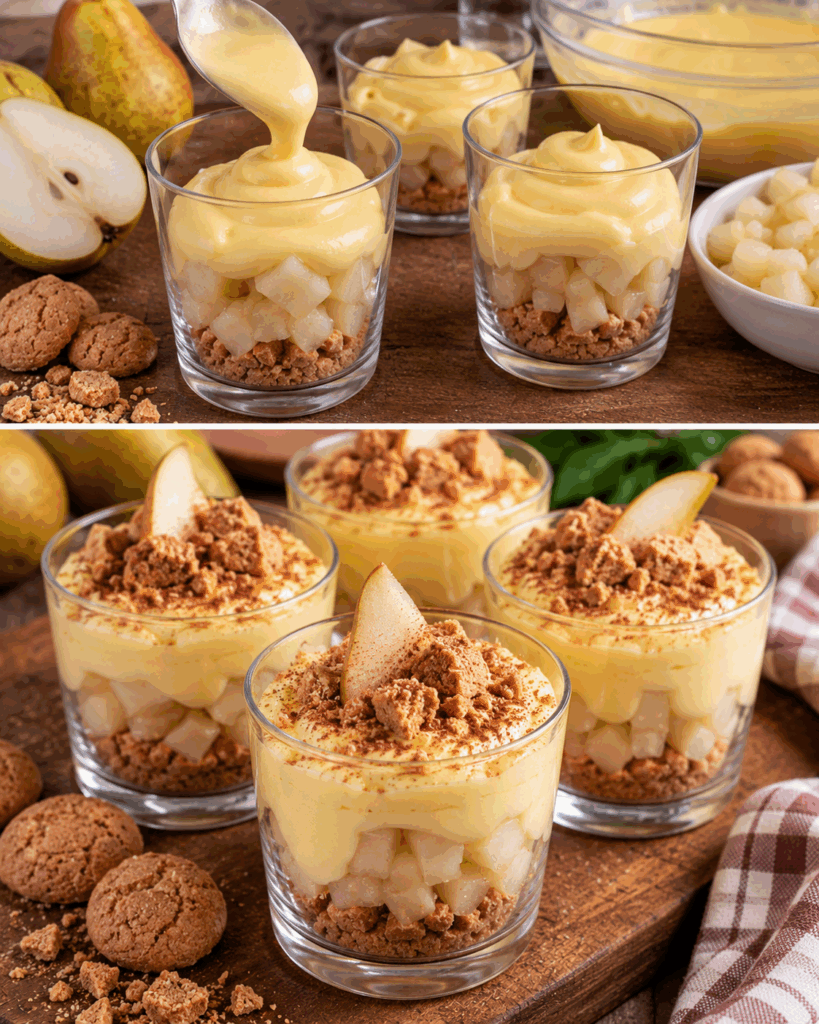 Coppa di Zabaione con Pere e Amaretti – Piemonte