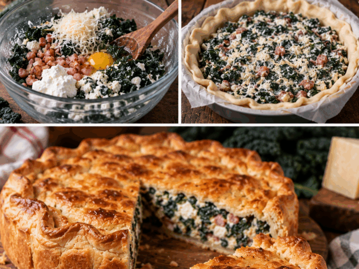 Torta Rustica con Cavolo Nero, Ricotta, Pancetta e Pecorino – Toscana