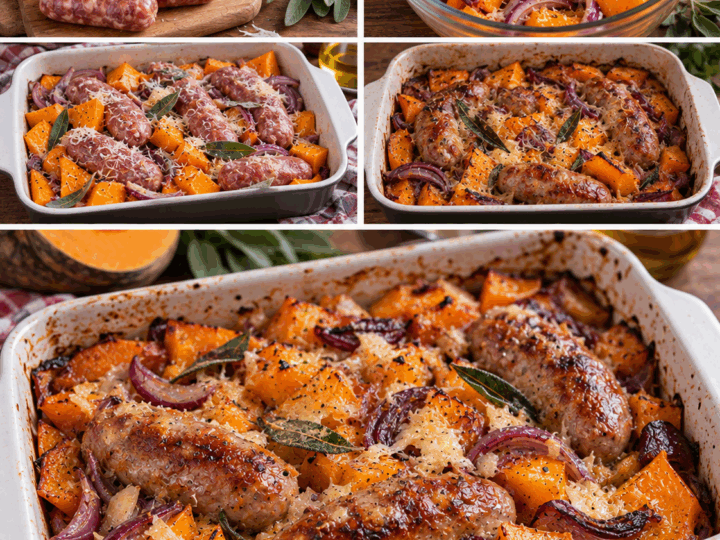 Salsiccia al Forno con Zucca, Cipolla Rossa e Pecorino – Umbria