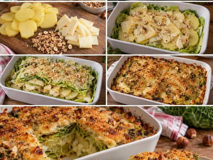 Verza al Forno a Strati con Fontina, Patate e Nocciole – Valle d’Aosta