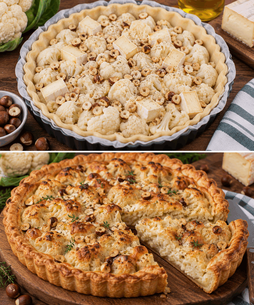 Torta Salata con Cavolfiore, Taleggio e Nocciole – Lombardia