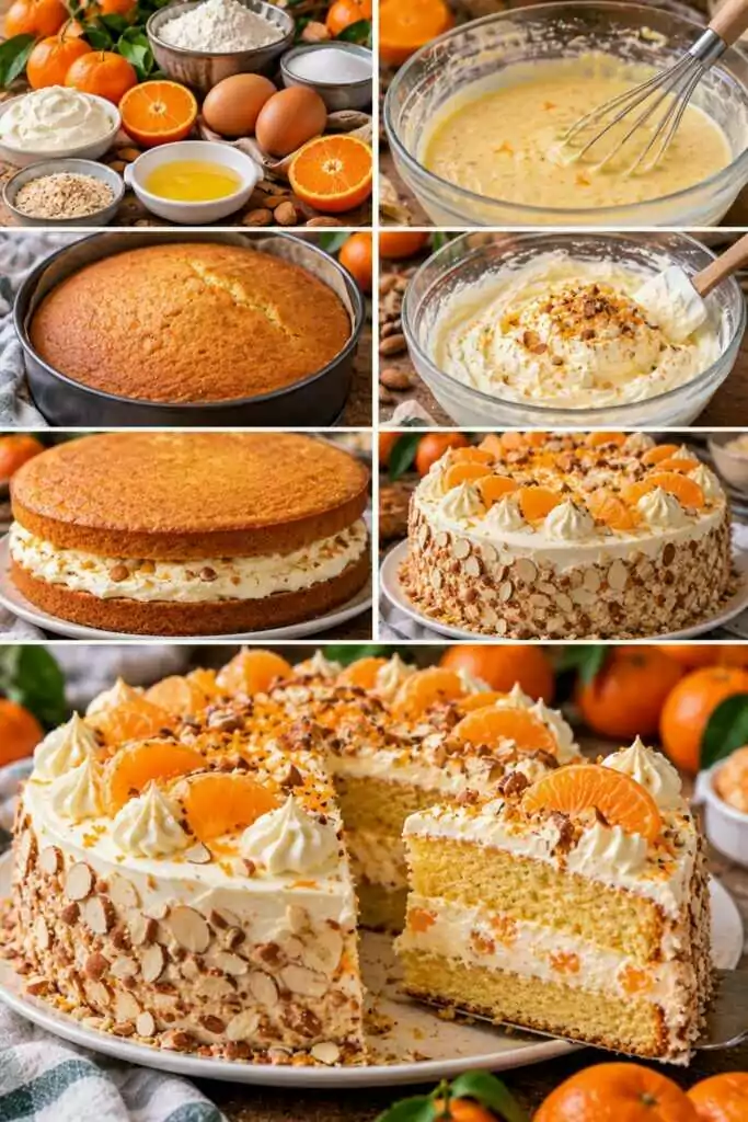 Torta Soffice al Mandarino con Crema di Mascarpone e Mandorle – Sicilia