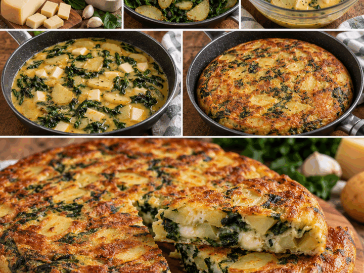 Frittata Rustica con Patate, Cicoria e Caciocavallo – Puglia