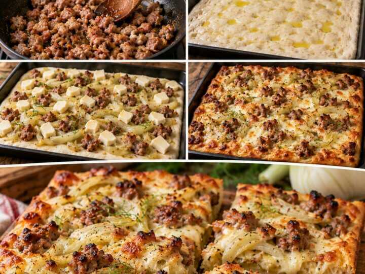 Pizza in Teglia con Finocchi, Salsiccia e Scamorza Affumicata – Abruzzo
