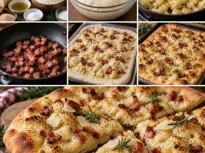Pizza Bianca con Cavolfiore, Pecorino e Guanciale Croccante – Umbria
