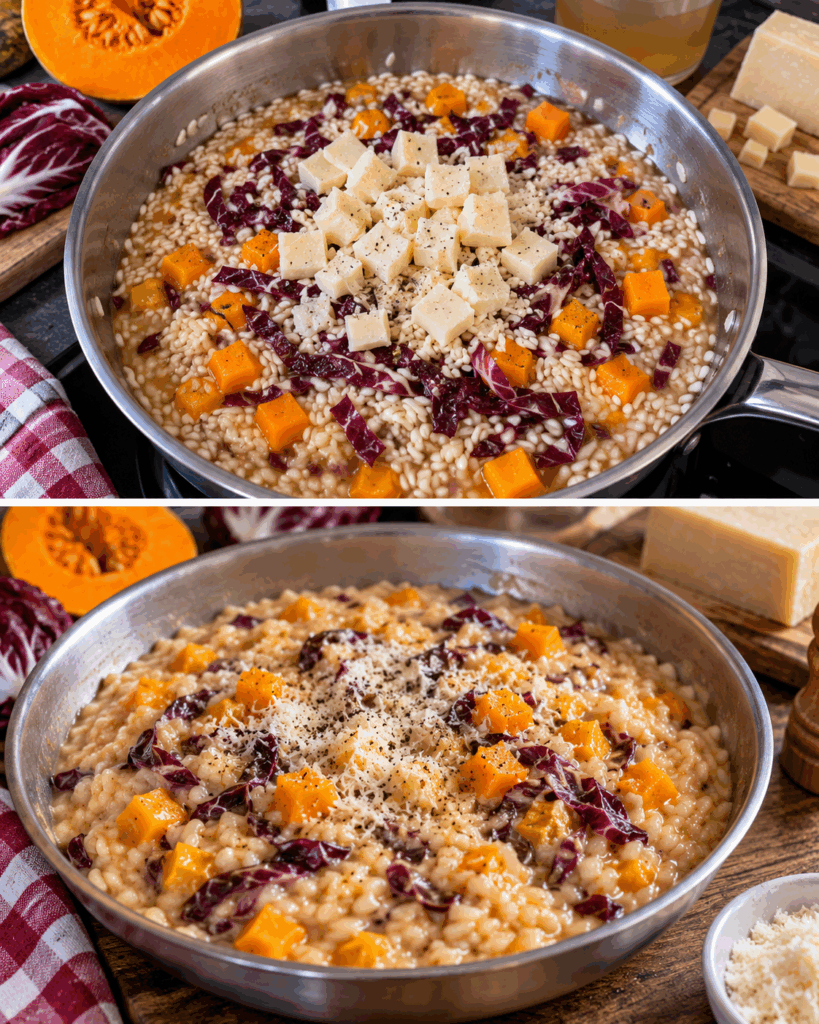 Risotto alla Zucca, Radicchio e Monte Veronese – Veneto