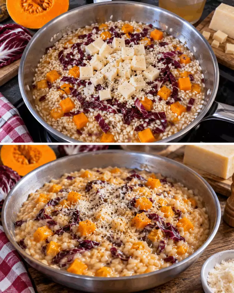 Risotto alla Zucca, Radicchio e Monte Veronese – Veneto