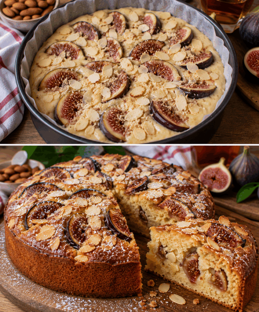 Torta Soffice di Fichi, Mandorle e Vin Santo – Toscana