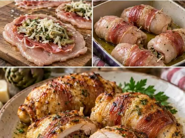 Involtini di Pollo con Carciofi, Pecorino e Prosciutto Crudo – Lazio
