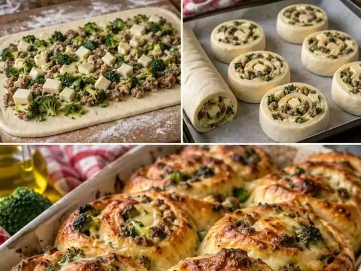 Girelle Lievitate con Broccoli, Provola e Salsiccia – Campania