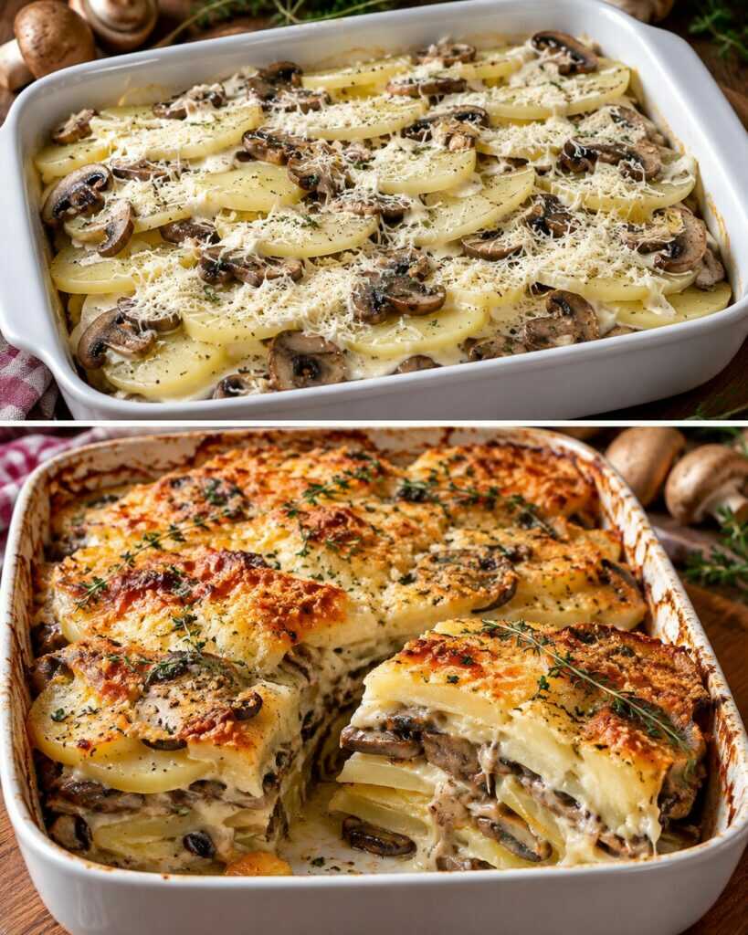 Sformato di Patate e Funghi a Strati