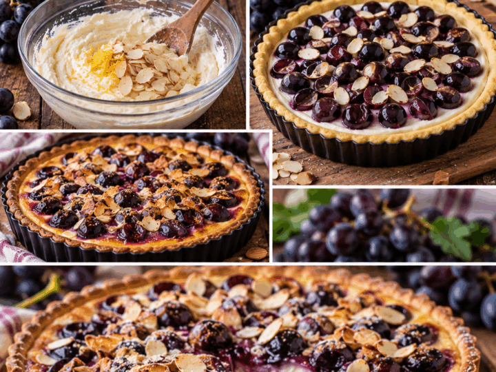 Crostata all’Uva Fragola con Crema di Ricotta e Mandorle – Lombardia