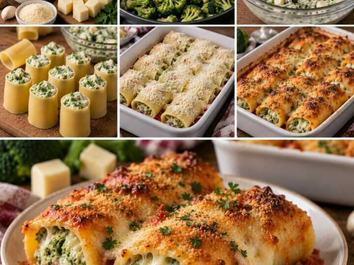Paccheri Ripieni di Ricotta, Broccoli e Scamorza al Forno