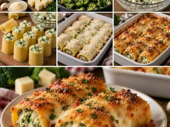 Paccheri Ripieni di Ricotta, Broccoli e Scamorza al Forno