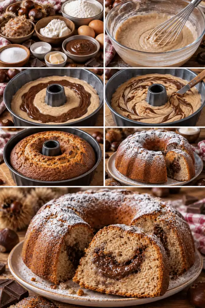 Ciambella Soffice alle Castagne con Ricotta e Cuore di Gianduia – Piemonte