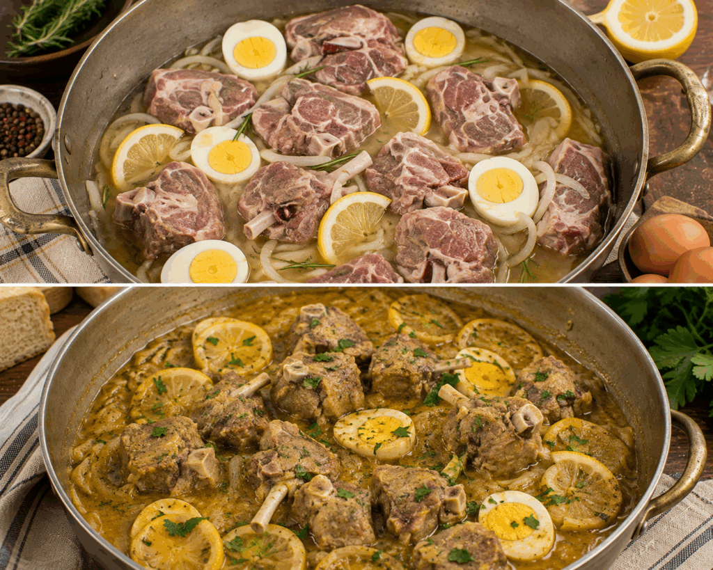Agnello Brodettato alla Romana con Uova e Limone – Lazio
