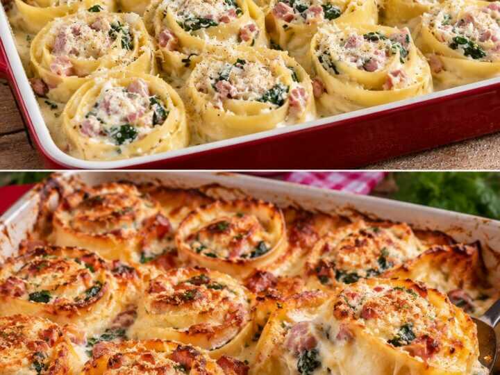 Pasta al Forno in Rosette con Ripieno Cremoso