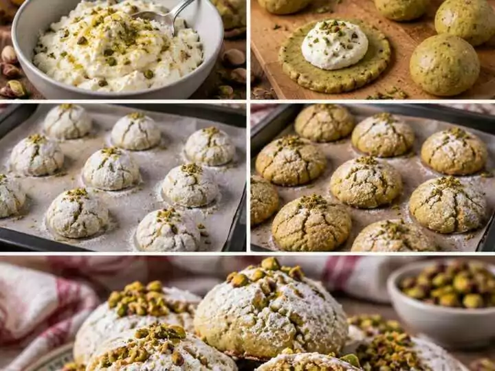 Biscotti al Pistacchio con Cuore Morbido di Ricotta – Sicilia