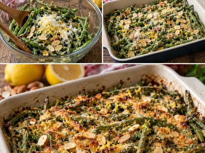 Fagiolini al Forno con Parmigiano, Mandorle e Limone – Puglia