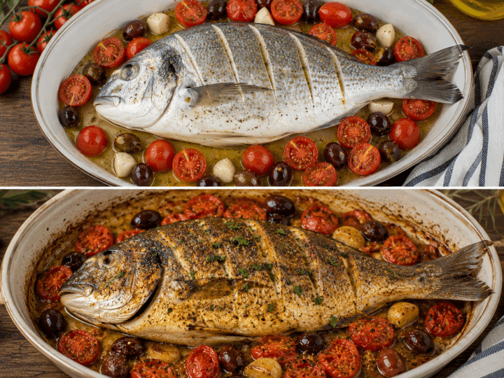 Orata alla Vernaccia con Olive e Pomodorini – Sardegna