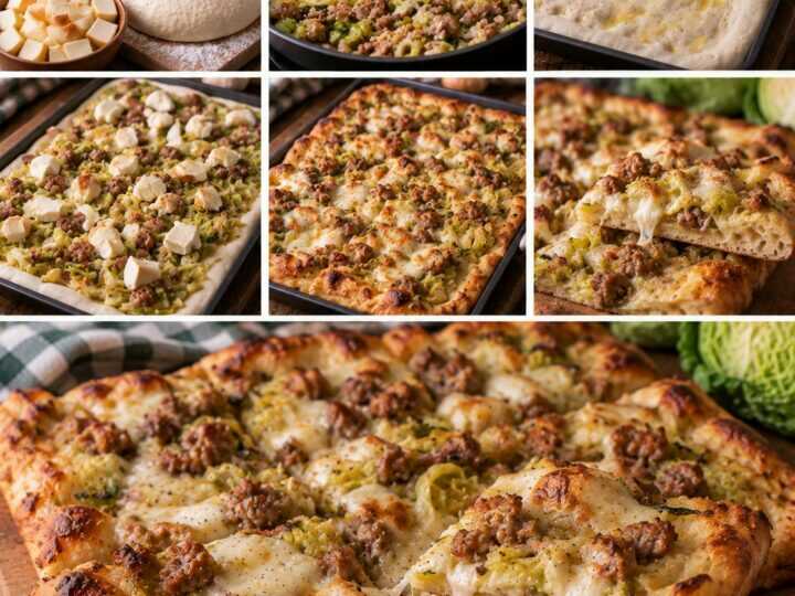 Pizza Bianca con Verza, Scamorza Affumicata e Salsiccia – Lombardia