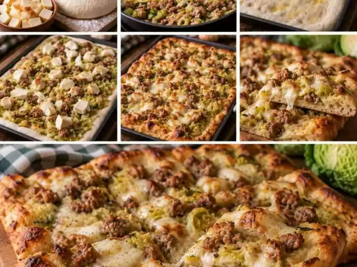 Pizza Bianca con Verza, Scamorza Affumicata e Salsiccia – Lombardia