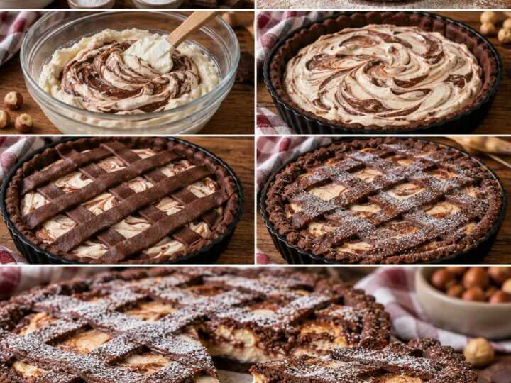 Crostata al Cacao con Crema di Nocciole e Ricotta – Piemonte