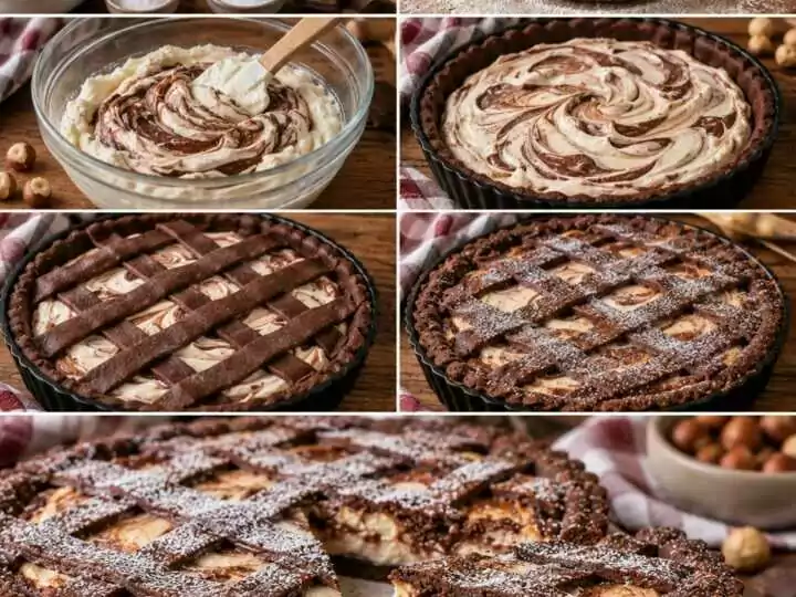Crostata al Cacao con Crema di Nocciole e Ricotta – Piemonte