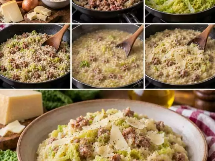 Risotto alla Verza con Salsiccia e Asiago – Veneto