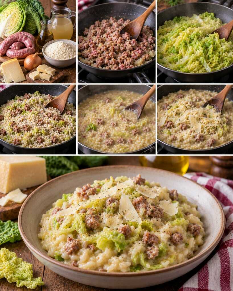 Risotto alla Verza con Salsiccia e Asiago – Veneto
