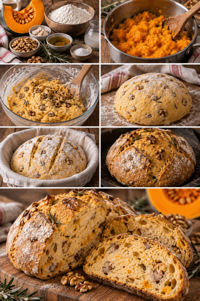 Pane Rustico alla Zucca con Noci e Rosmarino – Lombardia