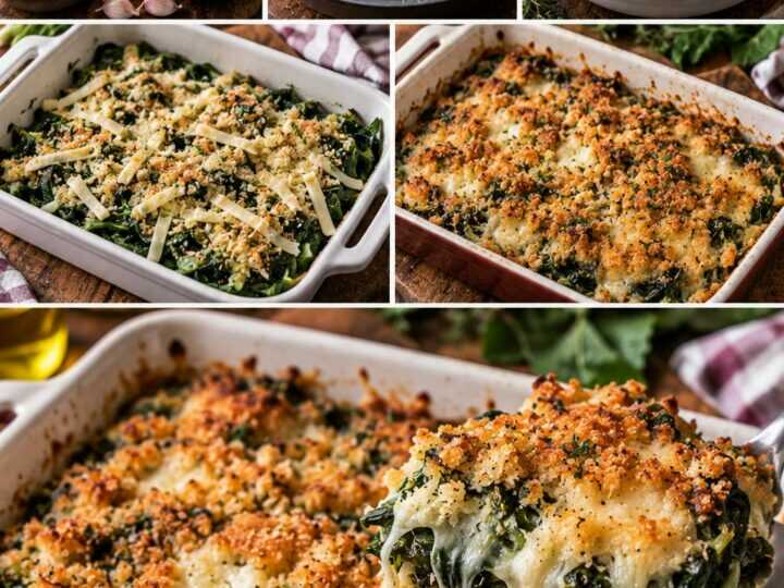 Cicoria Gratinata con Caciocavallo e Mollica Aromatica