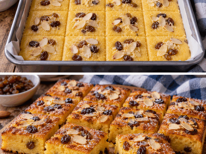 Quadrotti di Polenta Dolce con Uvetta e Mandorle – Veneto