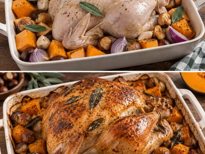 Tacchino al Forno con Zucca, Castagne e Salvia – Umbria